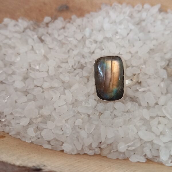 Labradorite Bague bain d' Argent – Image 2