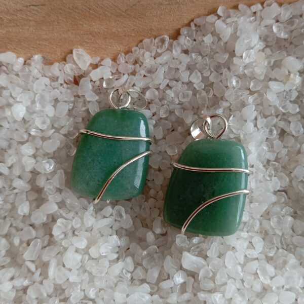 Aventurine pendentif cerclé
